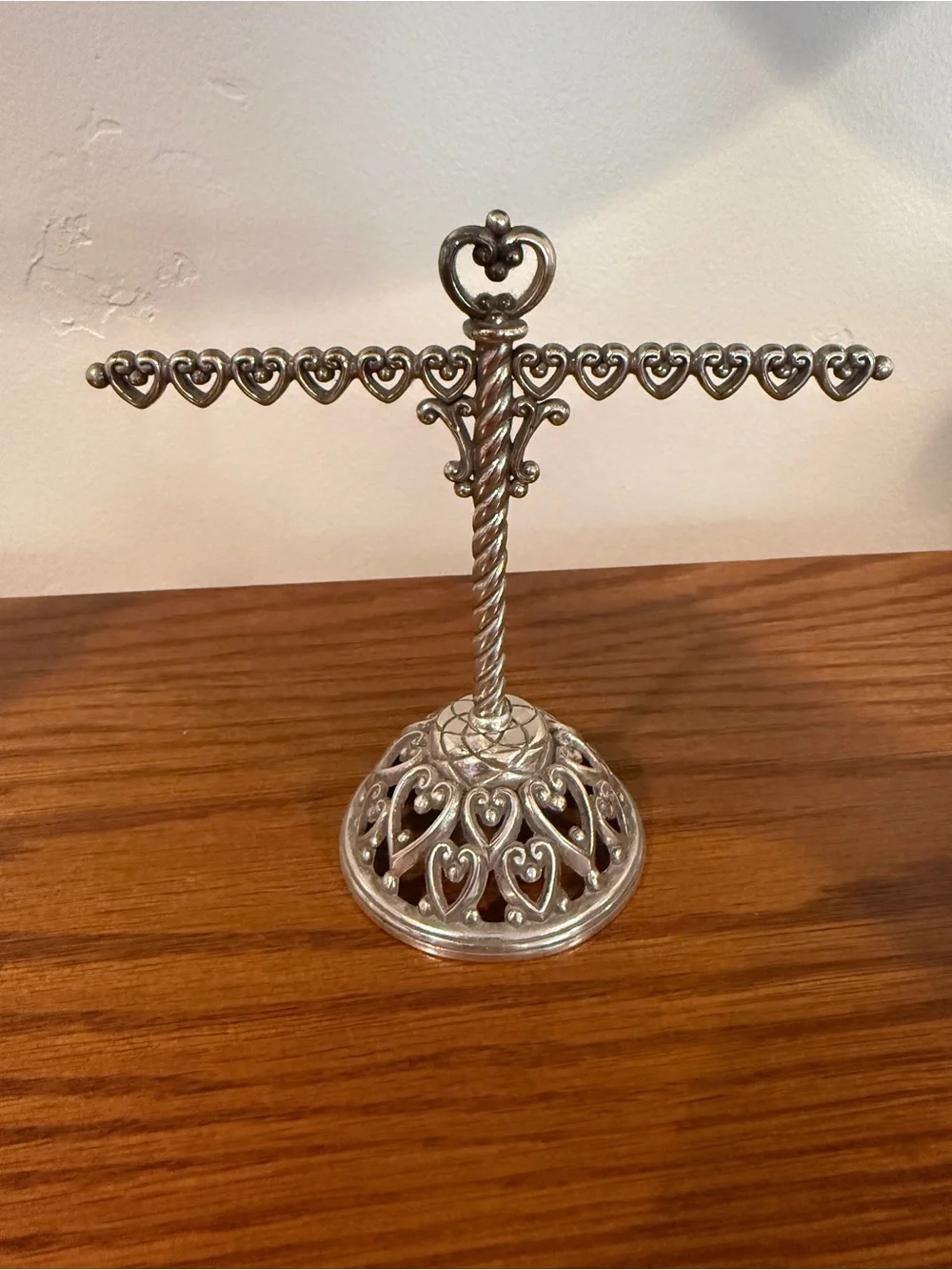 Brighton Silver tone Heart Motif Jewelry Stand  Earring Holder